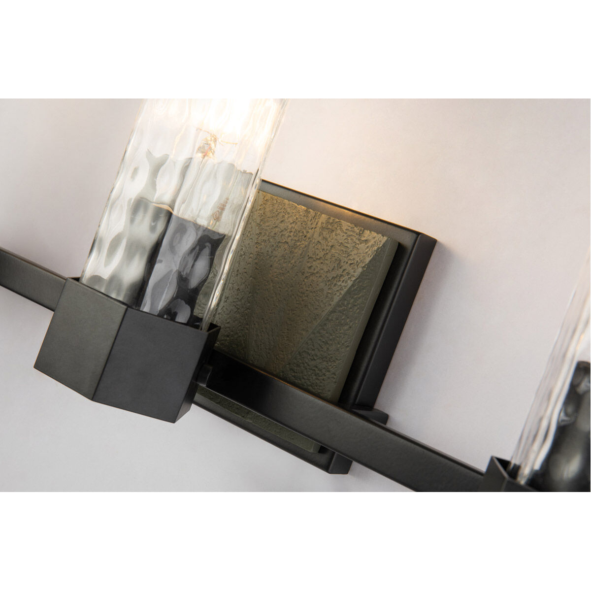 Navarre 3 Light 21 inch Black+Grey Bath Light Wall Light